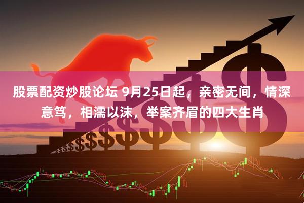 股票配资炒股论坛 9月25日起，亲密无间，情深意笃，相濡以沫，举案齐眉的四大生肖